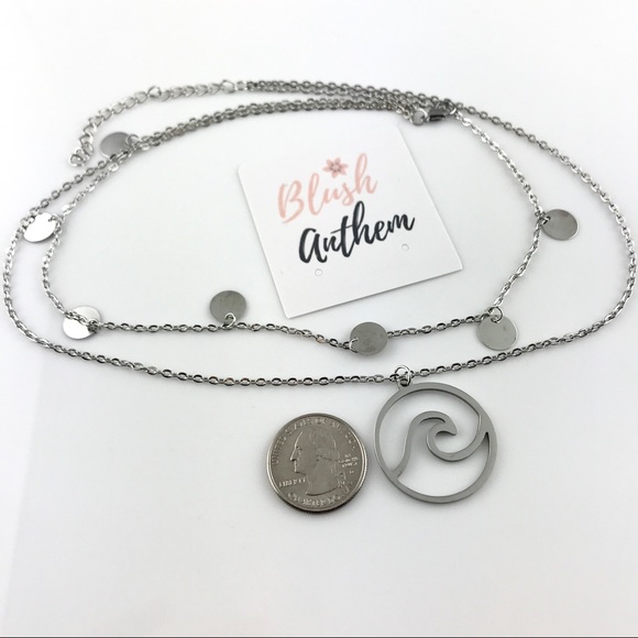4 for $25⚡️sequin coin multilayer wave necklace - Picture 5 of 6
